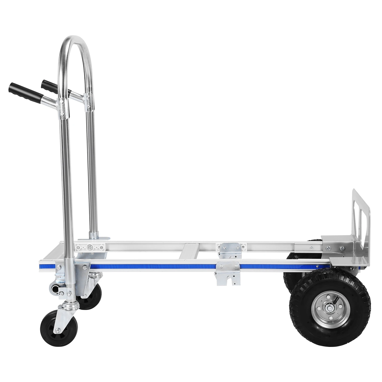 

2-in-1 Aluminum 800LBS Capacit Folding Trolley W/Wheel Convertible Hand Truck Folding Hand Truck Dolly Cart for Moving Transport