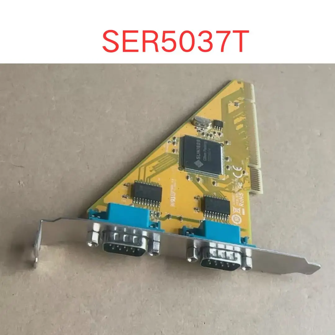 used SER5037T 2-port COM serial port card RS232 SUN1989 industrial grade test OK Fast shipping