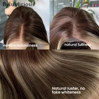 Byluxurious 220% Highlight Burnished Bronze Straight 100%Human Hair Wig 5x7Glueless Ready To Wear Natural Hairline Wig For Women 3