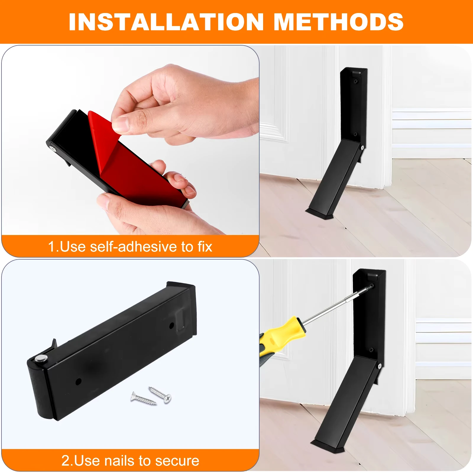 Door Stopper Stainless Steel Strong Suction Wall Protector Pedal Kick Down Door Stop Anti Collision Floor Holder for Home Hotel image 6