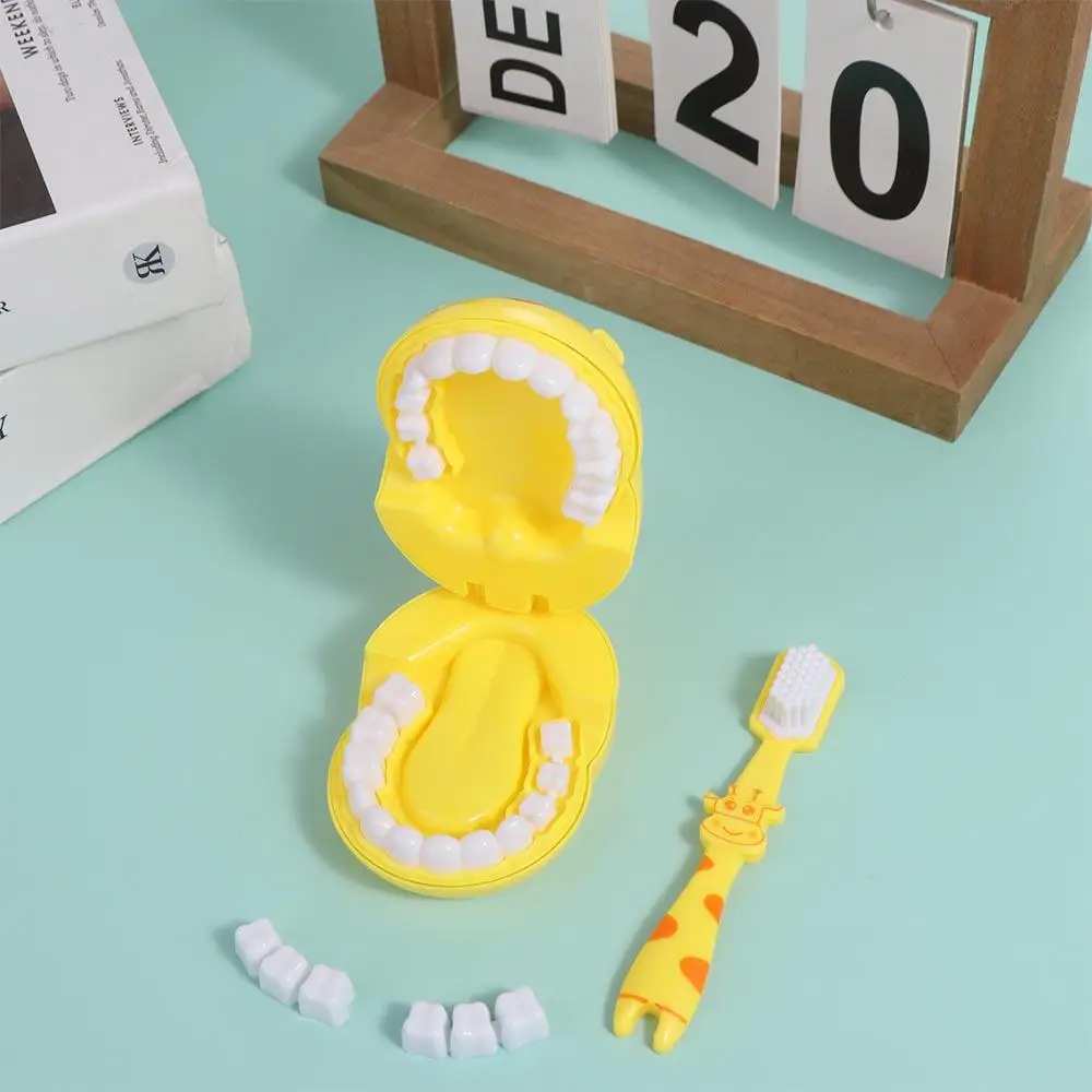 Zahnarzt Kit Überprüfen Zähne Modell Set Rollenspiele Set Kinder Pretend Spielen Zahnarzt Giraffe Modellierung Dental Arzt Spielzeug