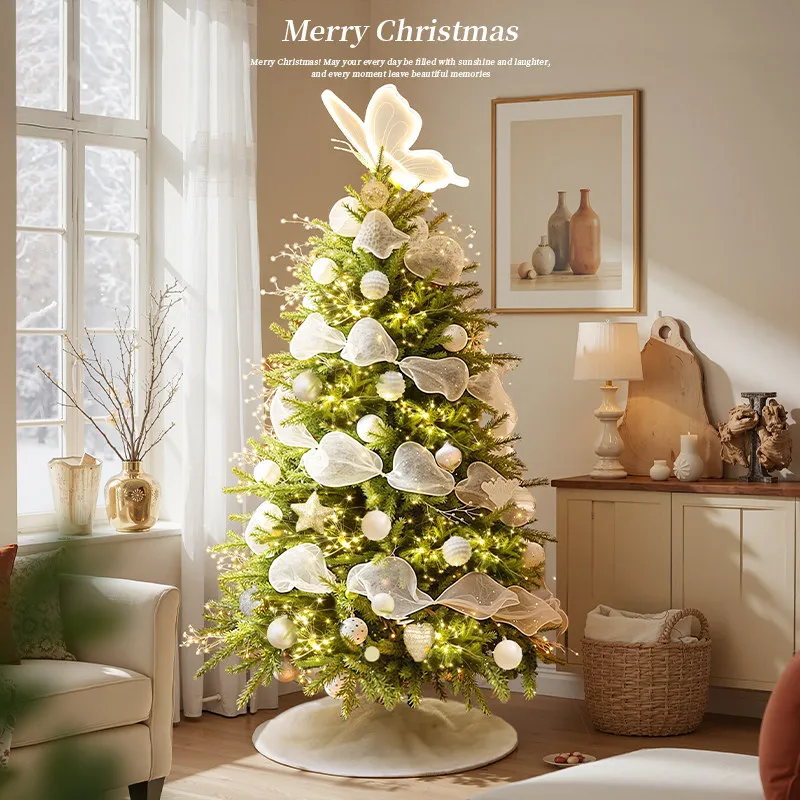 Upscale Encrypted White Yarn Simulated Christmas Tree Latest Design Elegant Decor for Household Living Room Display