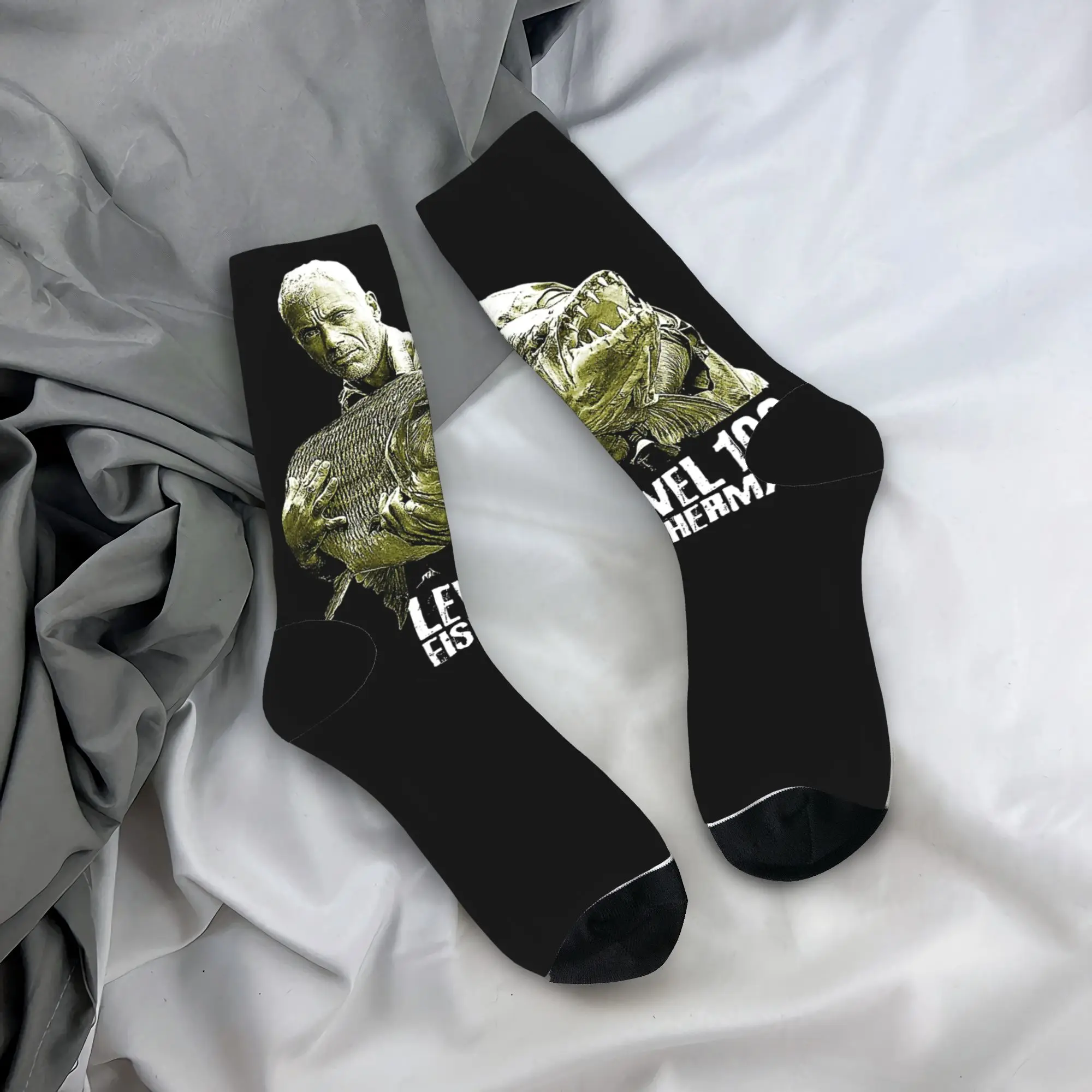 Jeremy Wade Level 100 Fisherman Socks Men's Women's Socks Novelty Spring Summer Autumn Winter Middle Tube Socks Gift