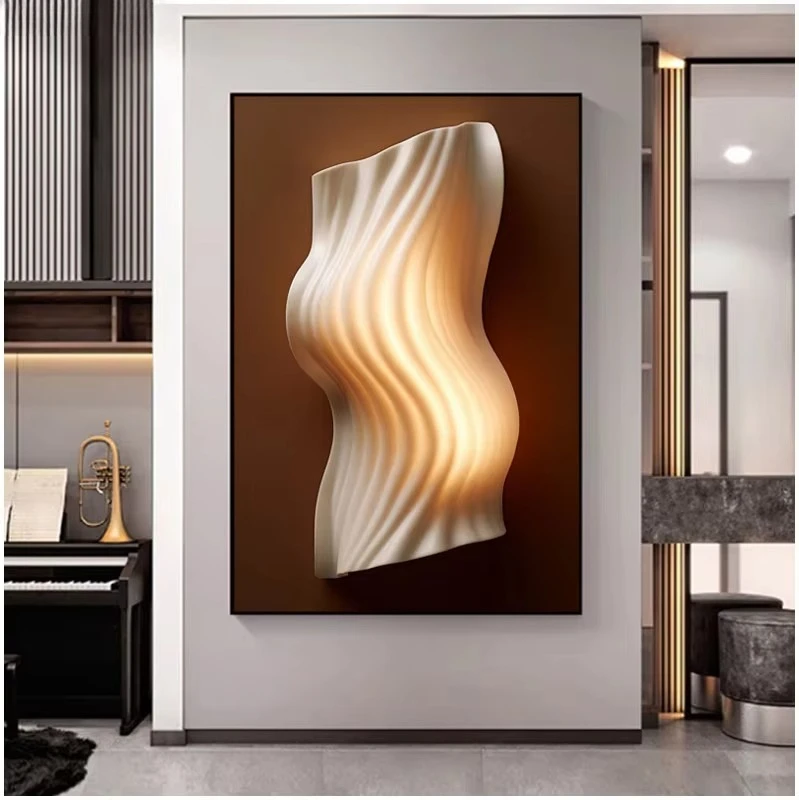 Small wall decoration luxury wall art painting collection restaurant art 3D design wall painting