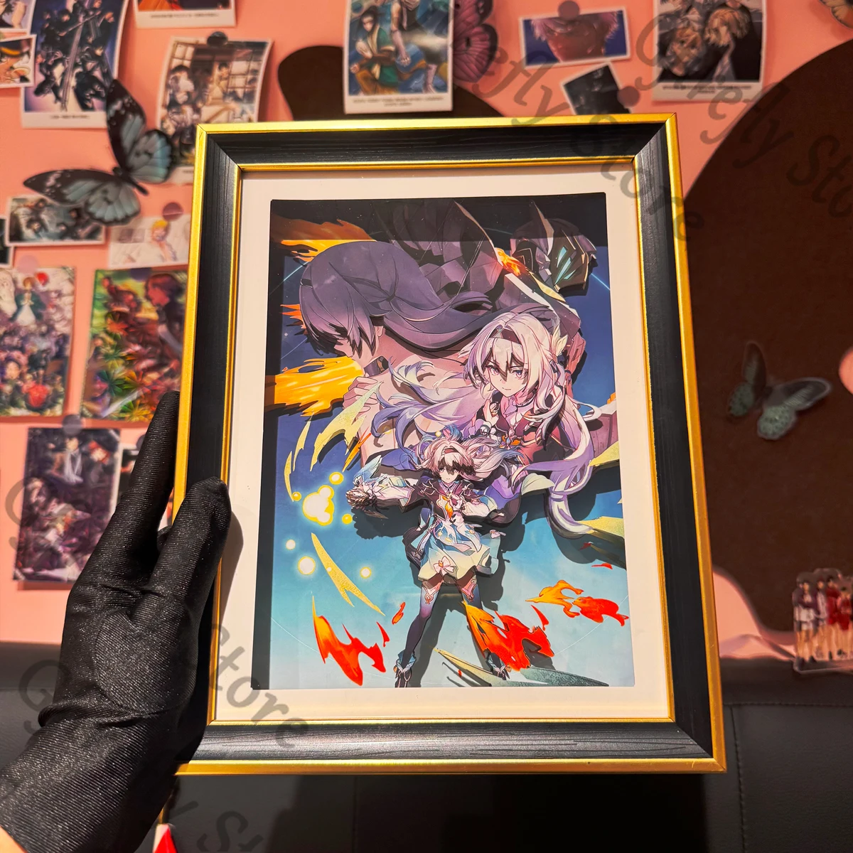 

Honkai: Star Rail Decorative Picture Anime Photo Frame Stereoscopic Firefly Hang A Garage Kits Desktop Decoration Gift