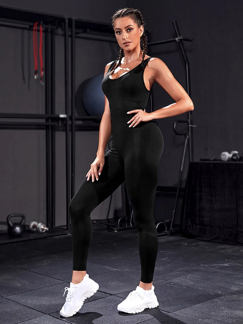 Tuta da Yoga da donna tuta da allenamento senza maniche abbigliamento da palestra abbigliamento sportivo pantaloncini Fitness tuta tuta intera 2024