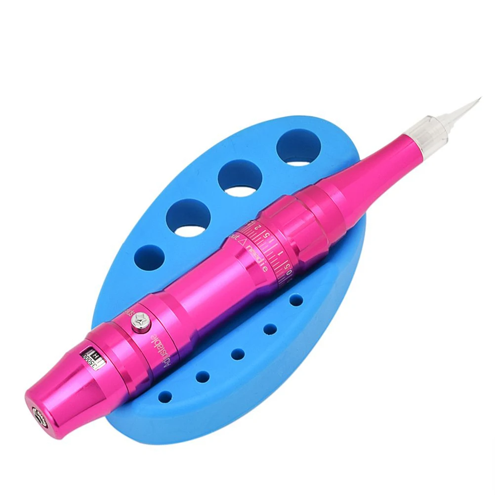 

1Pcs Blue Silicone Pigment Cup Rack 9 Holes Oval Ink Cup Holder for Permanent Ink Cups Cotton Swabs