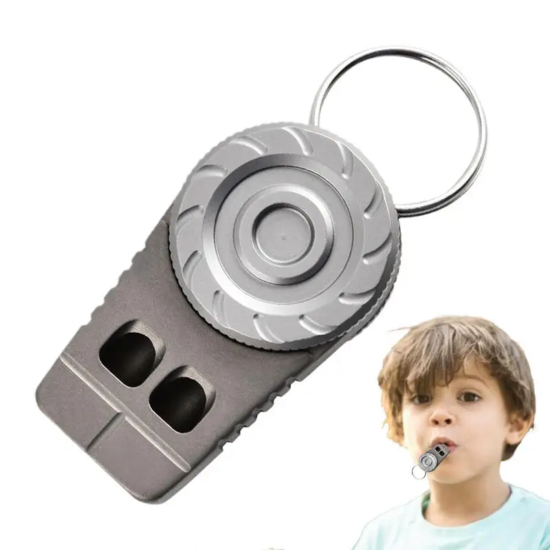 

Свисток для выживания, брелок со свистком из титанового сплава для пеших прогулок, многофункциональный легкий инструмент для выживания для тренировок домашних животных, кемпинга