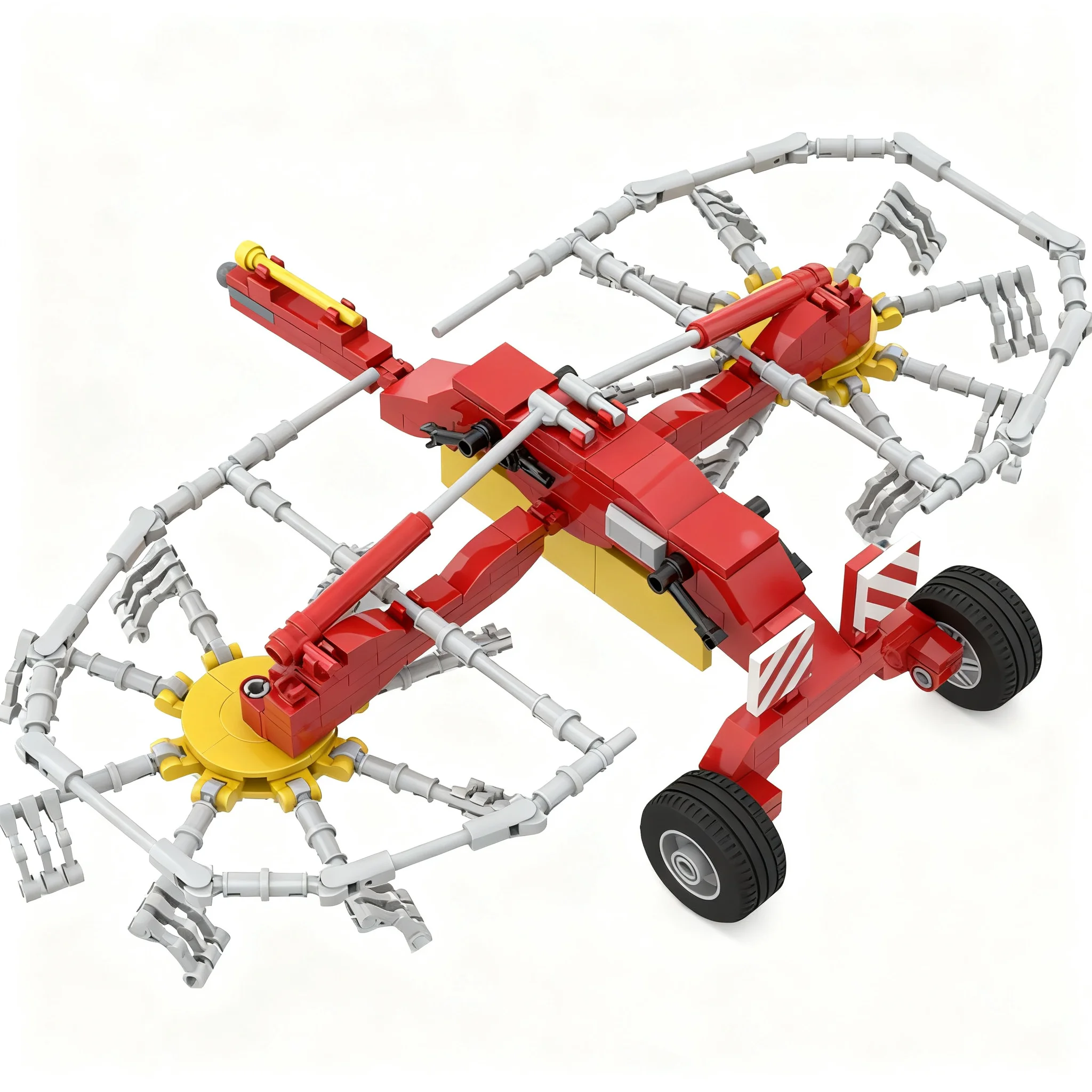 305pcs MOC Pöttinger Hay Rake - Heuschwader City Farm Model Building Blocks Christmas Gift Education Assemble Brick Display