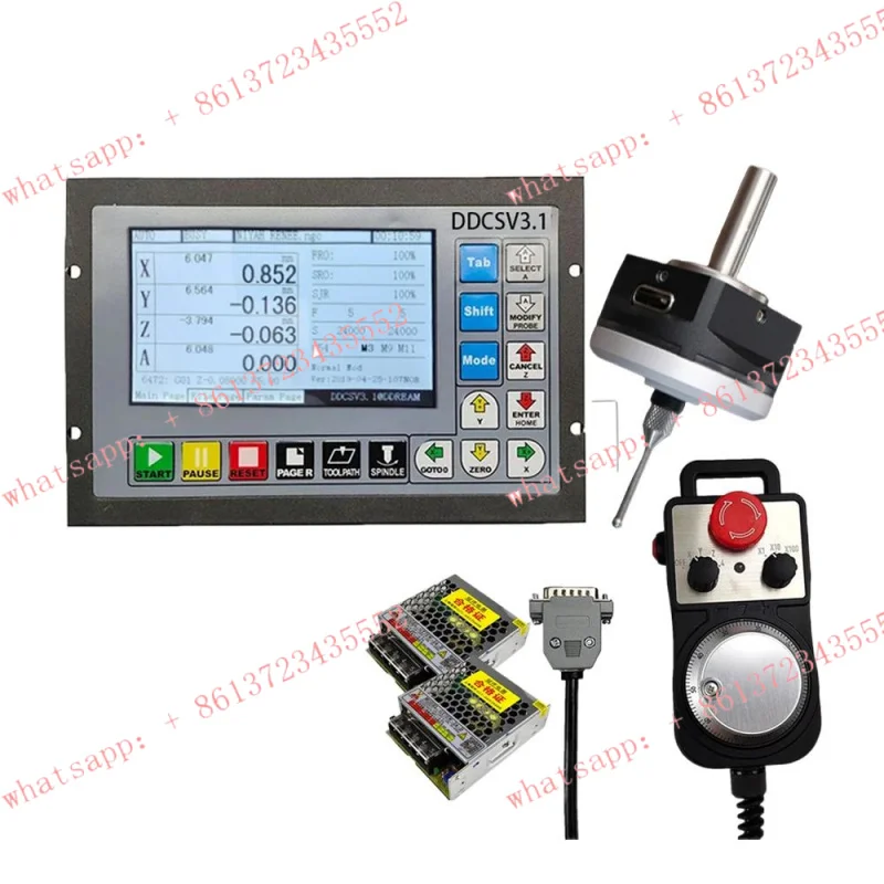 

Набор автономного контроллера ddcsv3.1 cnc, 3-осевой/4-осевой Usb-интерфейс V6, анти-Роллер, 3d сенсорный прибор для поиска кромок, маховик Mpg и 75w24