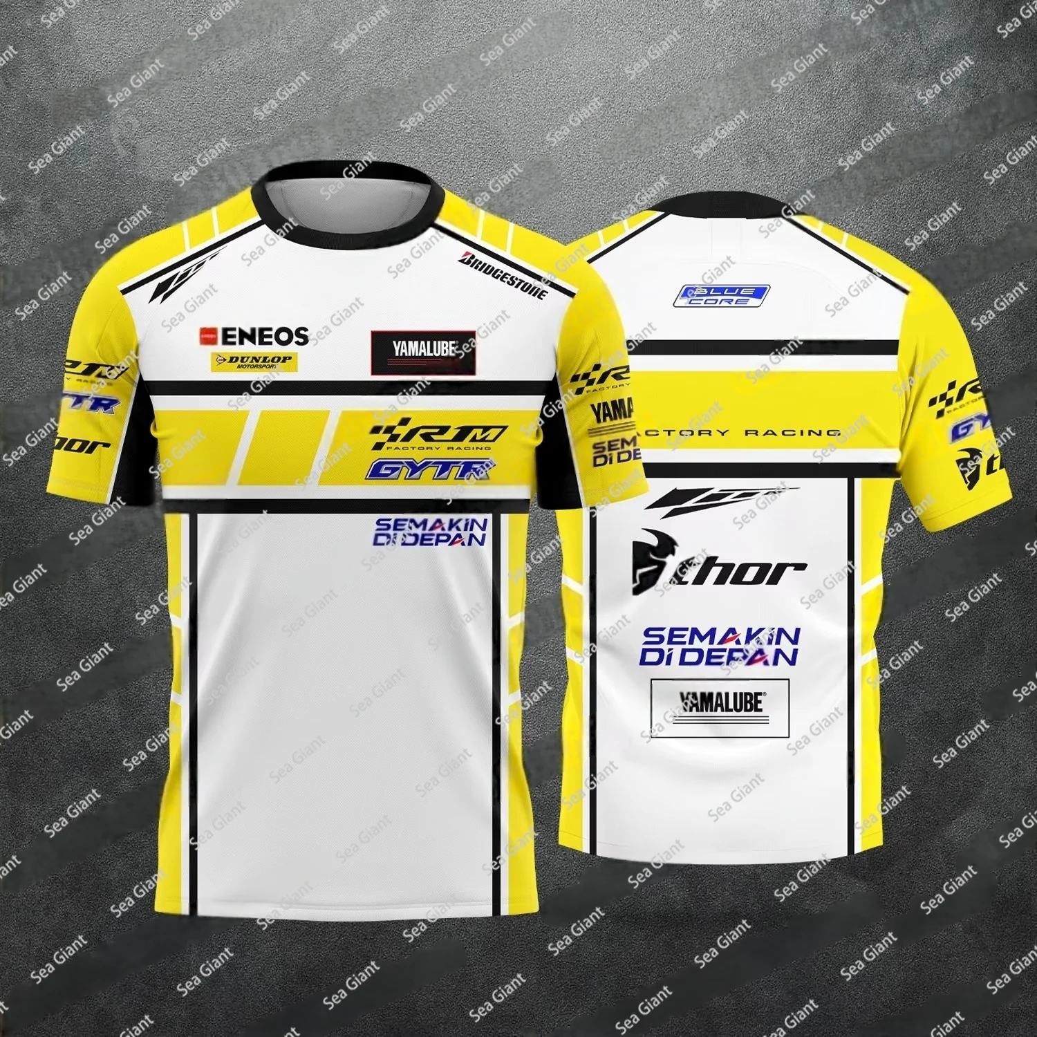 

New R1m Model Racing Motorcycle Enthusiasts Blue and Red Men's and Women's Casual Breathable Sports Speed Dry T-shirt Beach