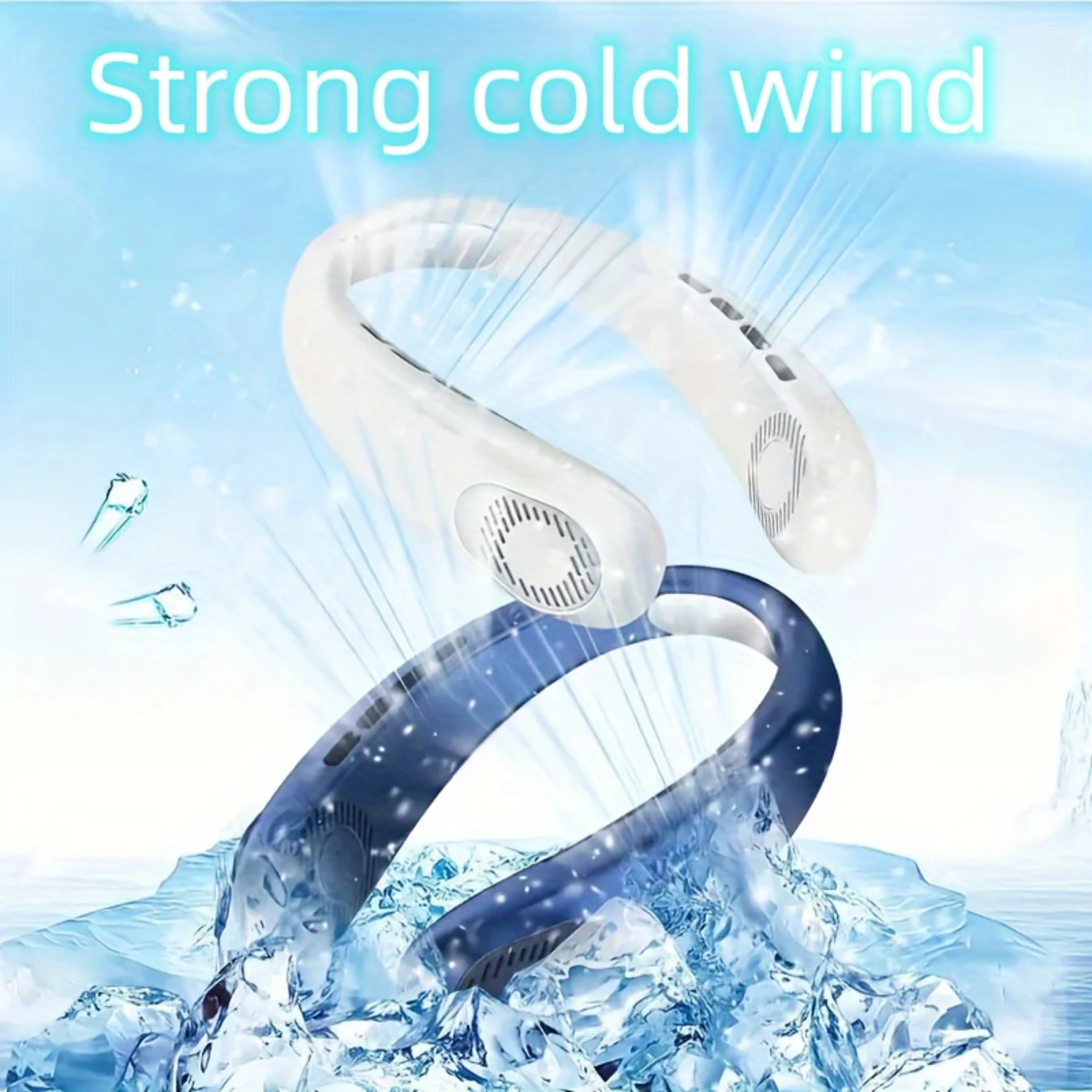 5가지 조절 가능한 속도, LED 디지털 디스플레이, 소음 감소 모터, 긴 배터리 수명, Bladeless With Co를 갖춘 1pc 휴대용 목 팬