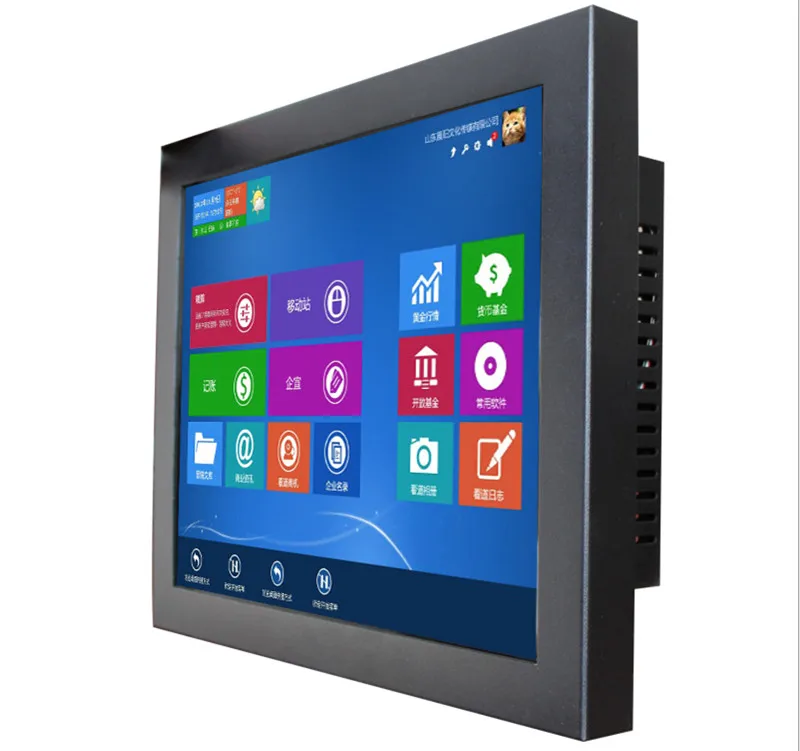 12 Inch IP65 Waterdichte Ingebed Resistive Touch Screen Monitor Alles In Een Computer Industriële Touch Panel Pc