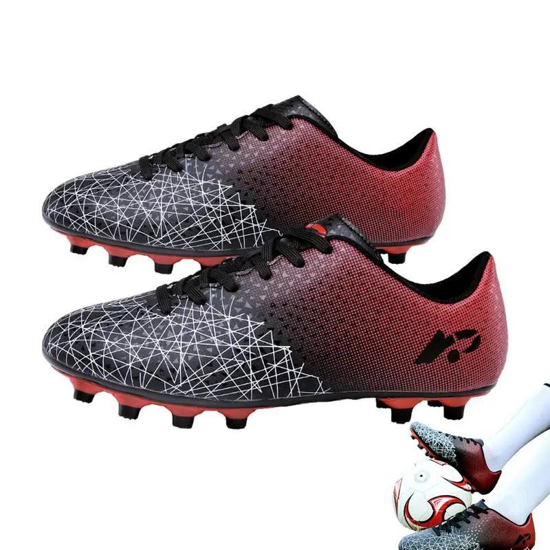 Men Boys Soccer Shoes Football Boots Comfortable Ankle Kids Cleats Training Sport Sneakers Football Shoes For Outdoors