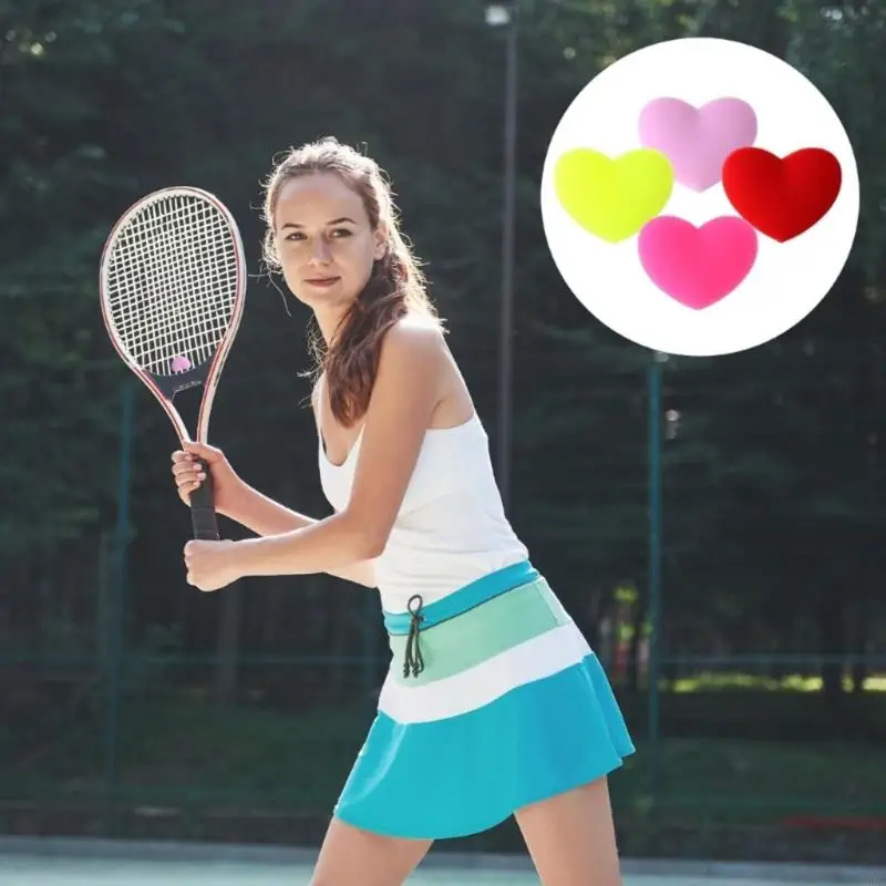 8lots Tennis Racket Shock Absorbers Heart Silicones Dampeners Multiple Color For Vibration Reduction