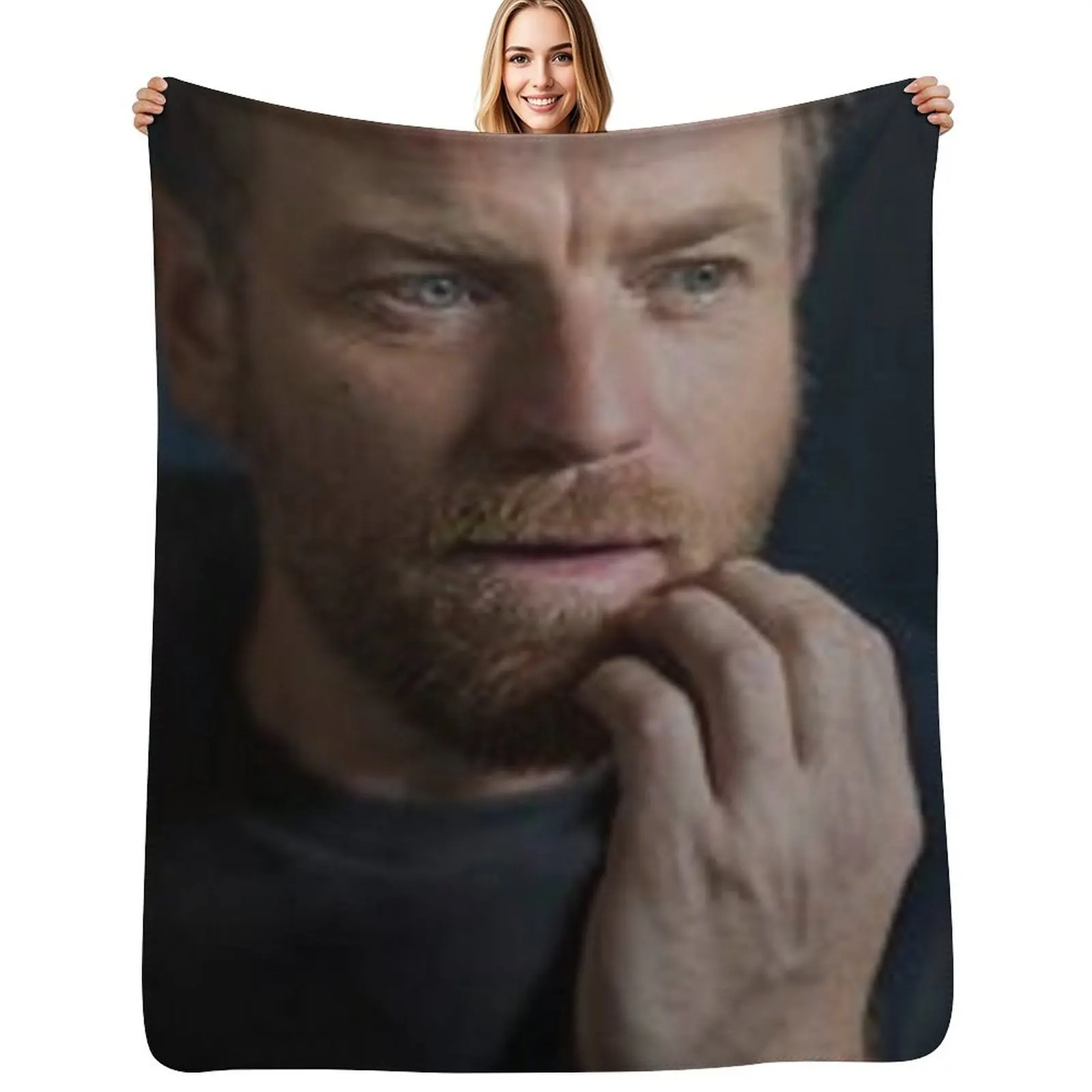 Ewan McGregor Throw Blanket For Baby Cute Plaid Warm Flannel Fabric for sofa Cute Blankets
