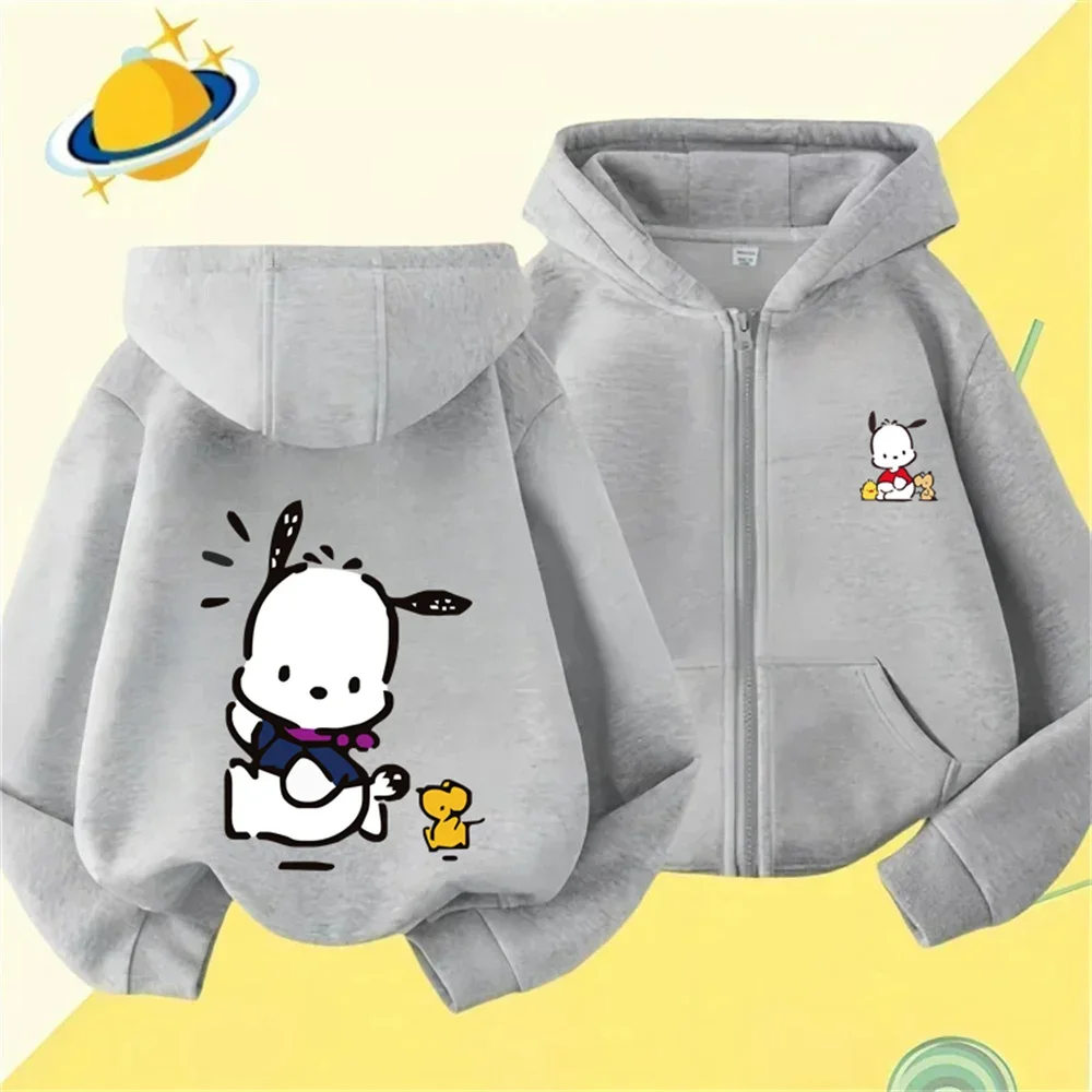 Pacha Hund animierte Kinder Sport Marke Hoodie Jungen und Mädchen Mode Outdoor Reiß verschluss Hoodie Frühling Herbst warm bedrucktes Top