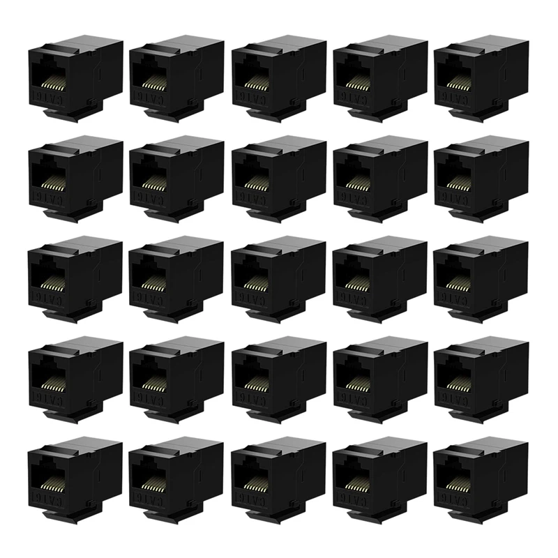 100 Pcs Rj45 Coupler Cat6 Keystone Jacks Inline Coupler Female To Female Insert Coupler