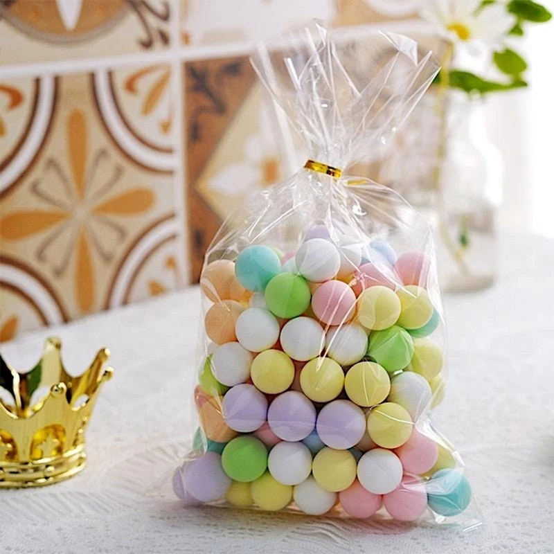 50pcs Transparent Candy Bags Wedding Birthday Party Favors Kids Childern Girl Boy Baby Shower Party Supplies Guest Gifts Bags