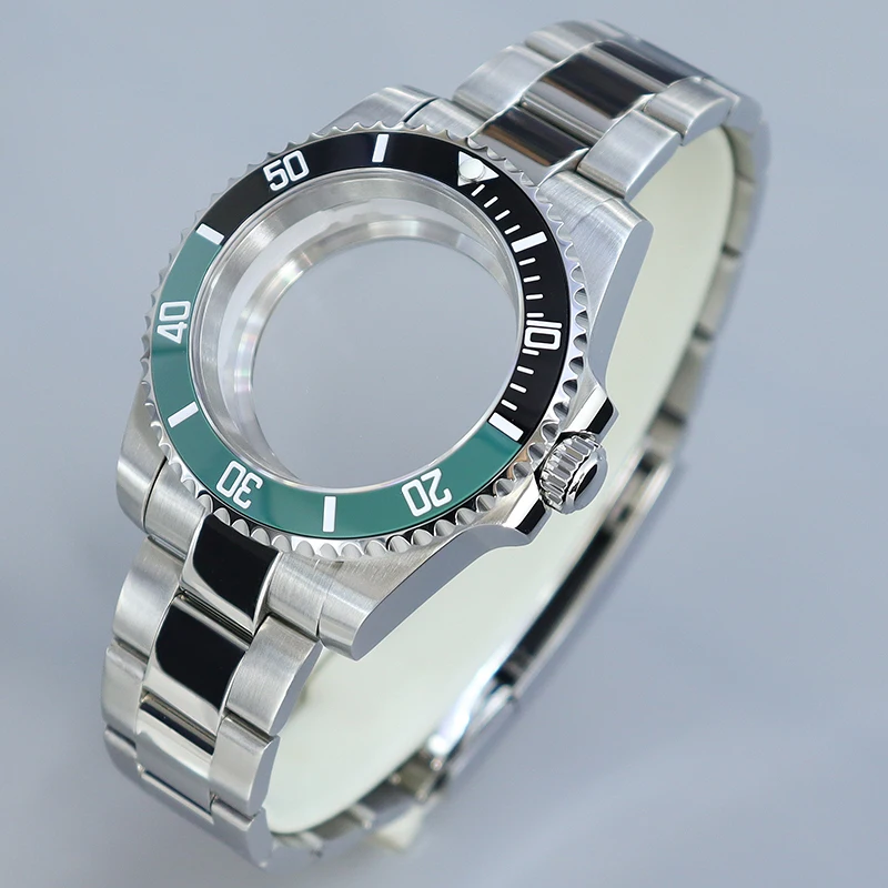 40MM watch case bands Sloping Bezel Sapphire Glass for Submariner GMT NH35 NH36 NH34NH38 NH72 Miyota8215 ETA2824 PT5000 Movement
