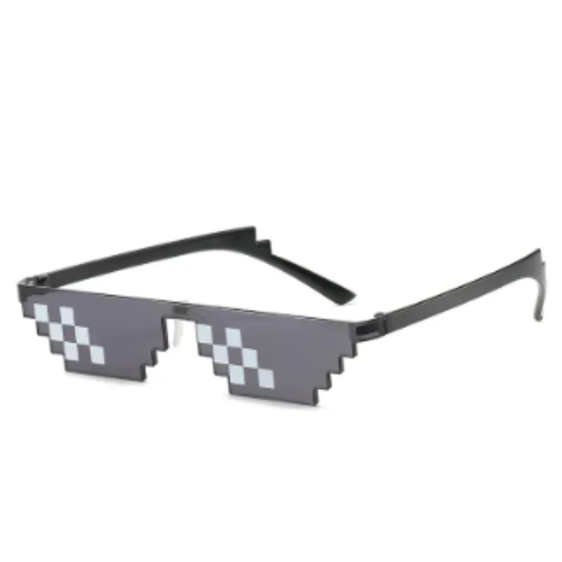 Hot 20 Styles Fashion Sunglasses Kids Cos Play Action Game Toy Minecrafter Square Glasses with EVA Case Toys for Children Gift