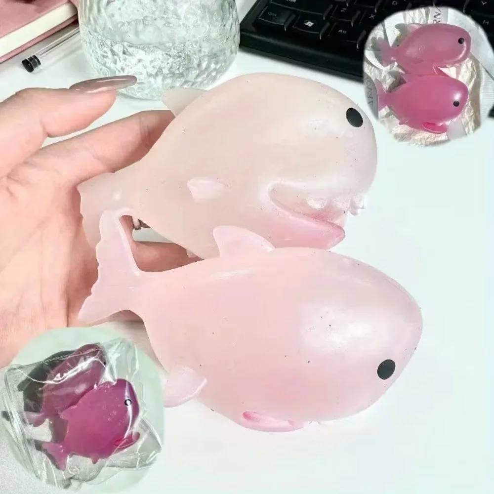 Farbwechselndes, haaiendruckendes Stofftier, bezaubernder neuartiger Stressabbau, lustige, sonnenlichtgeinduzierte Farbtransformation