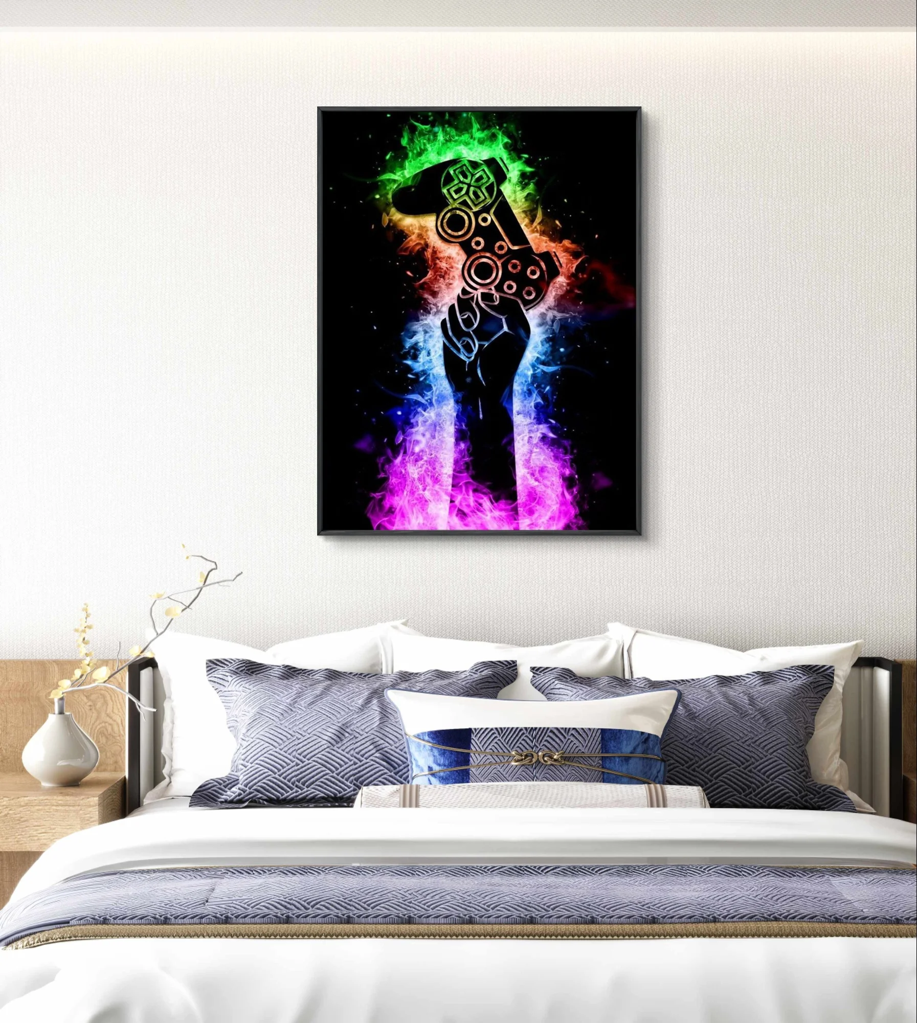 Video Game Theme 5D Diamond Painting Kit Gamepad Poster Diy Diamond Embroidery Cross Stitch Cool Home Wall Decor Game Fan Gift