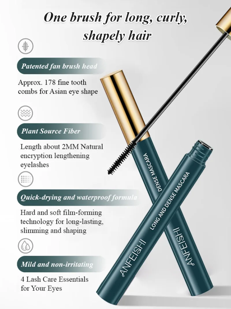 Little Green Tube Mascara Waterproof NonSmudge Fiber Dazzle Long Lasting Mascara Volumizing Long Curl Styling Bright Mascara