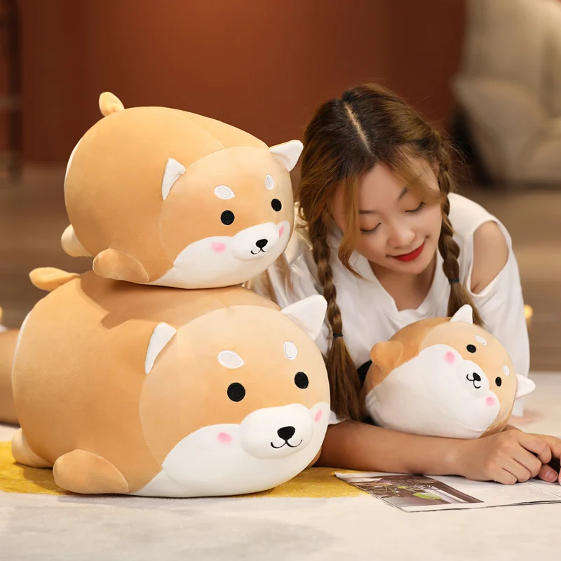 NEW Lovely Fat Shiba Inu & Corgi Dog Plush Toys Stuffed Soft Kawaii Animal Cartoon Pillow Dolls Gift for Kids Baby Children