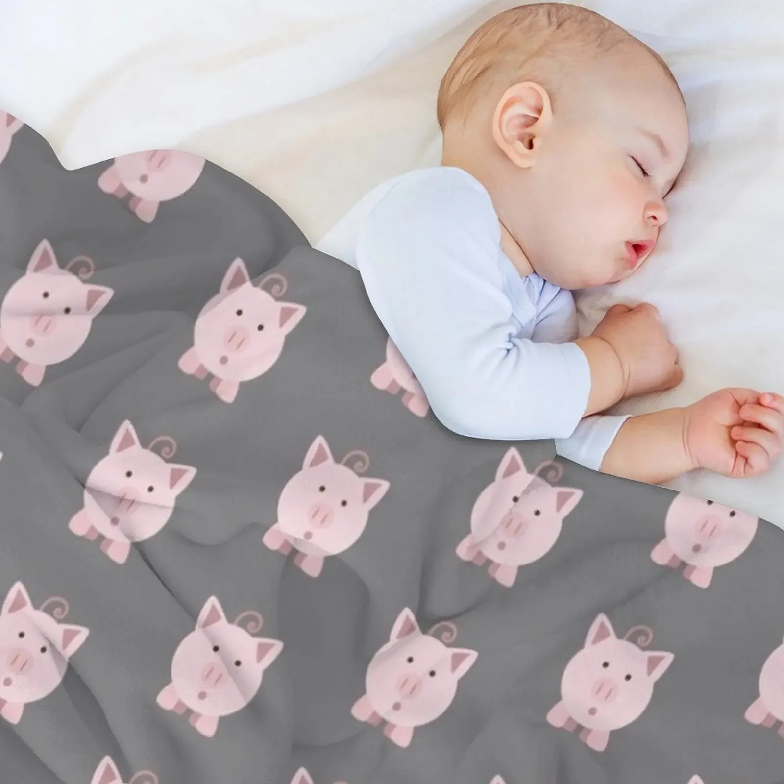 Surprised pig Throw Blanket manga Luxury Brand Thins bed plaid Blankets