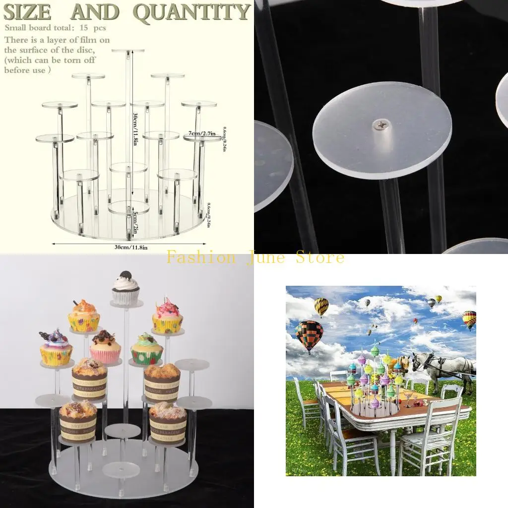 

N5KA Tiered Display Risers for Craft Shows and Dessert Cupcake Candy Table Containers