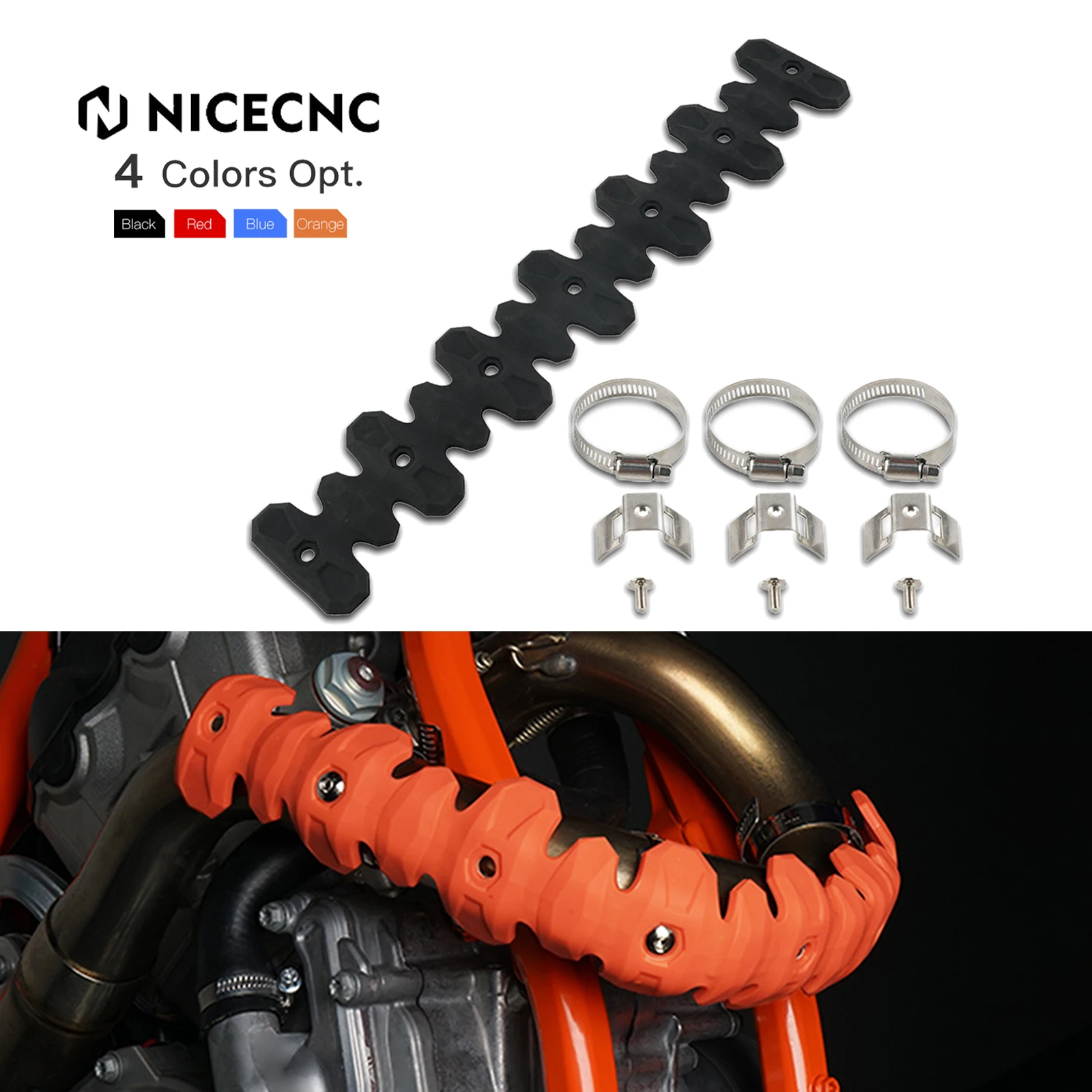 Osłona termiczna rury wydechowej tłumika do KTM EXCF SXF Husqvarna FE FC GasGas ECF EXF Sherco SEF-R Beta RR 4T, 22CM 40CM