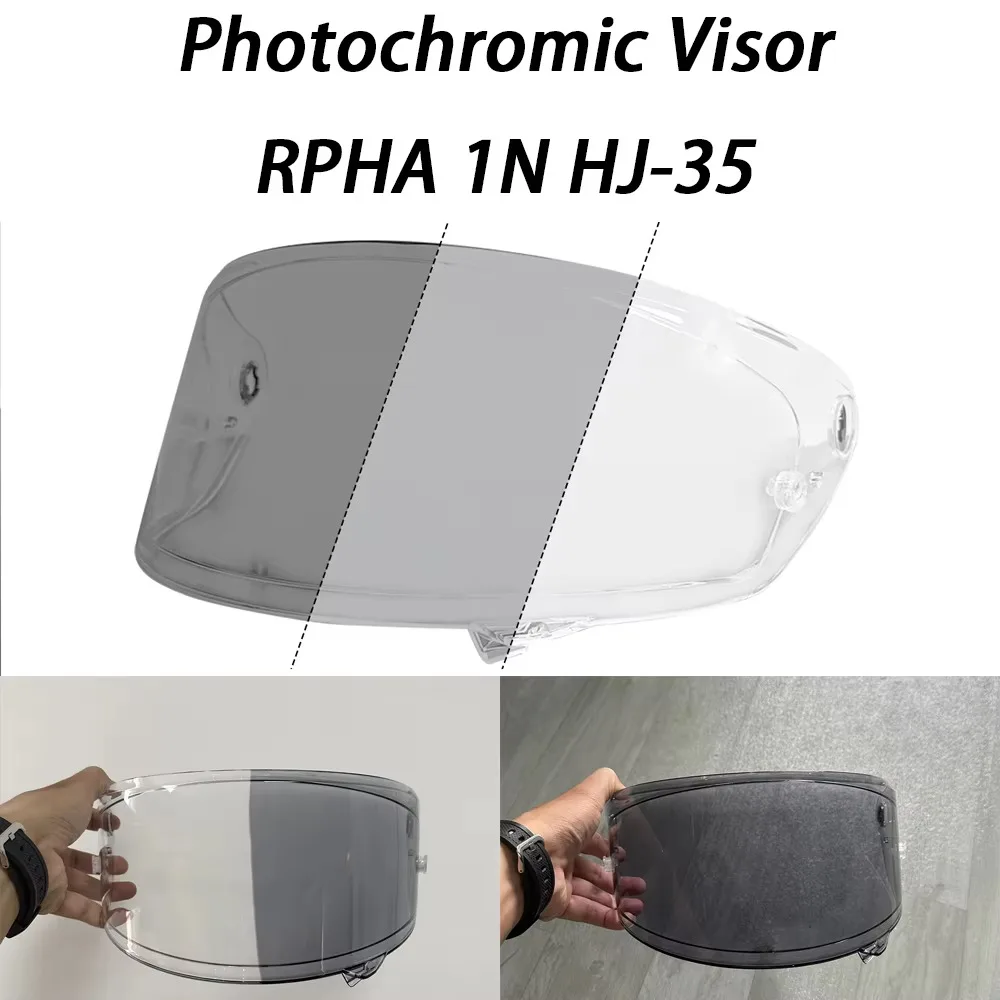 Photochromic Visor Lens for HJC RPHA 1N HJ-35 HJ35 Helmet Visors Sunshield Motorcycle Goggles Plating Anti UV Casco Moto Visera