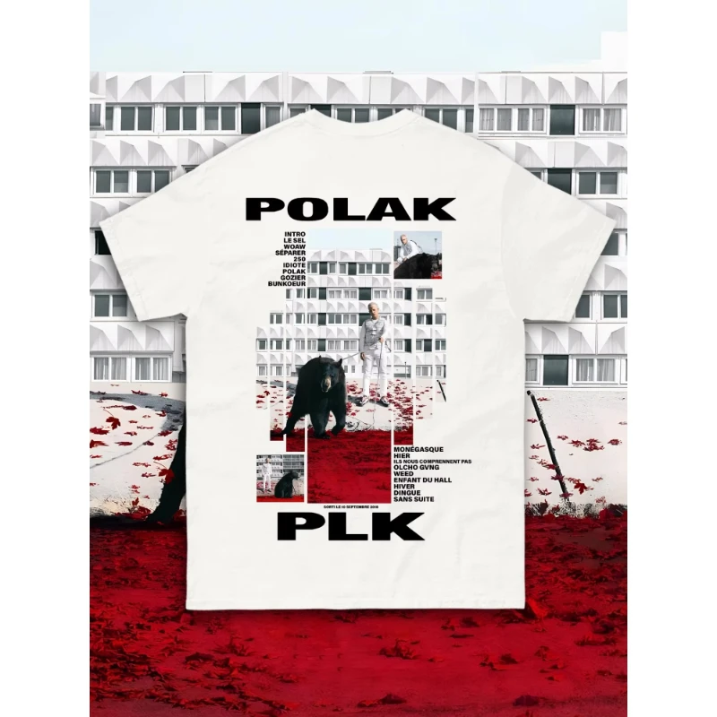 PLK الصيف بلايز تي شيرت للرجال جديد في بلايز و تي شيرت القطن ملابس للرجال Y2k المتضخم رياضة الجرافيك Sexmachine خمر