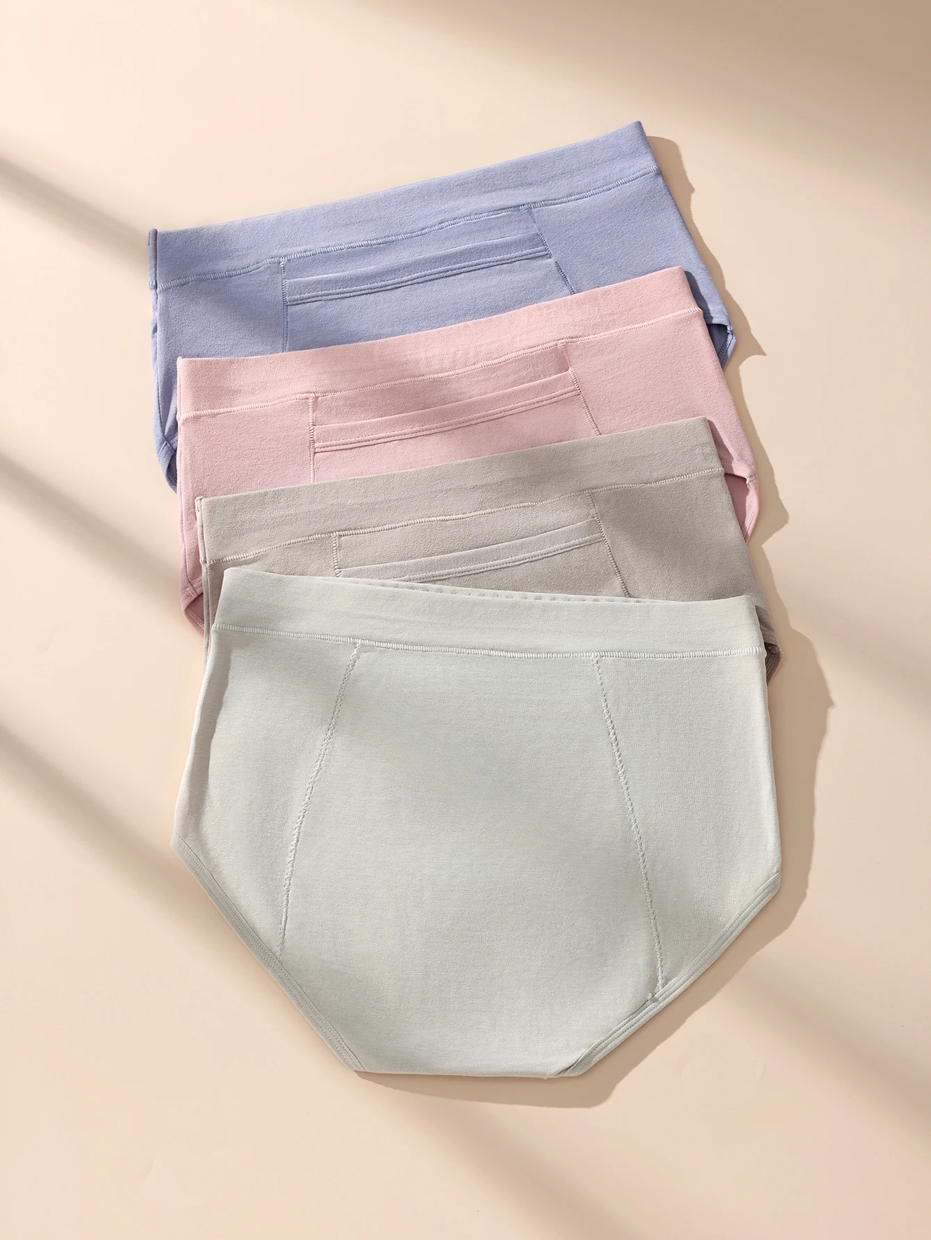 4pcs High-waisted ladies physiological aunt pants breathable comfortable cotton underwear ladies underwear underwear image 4