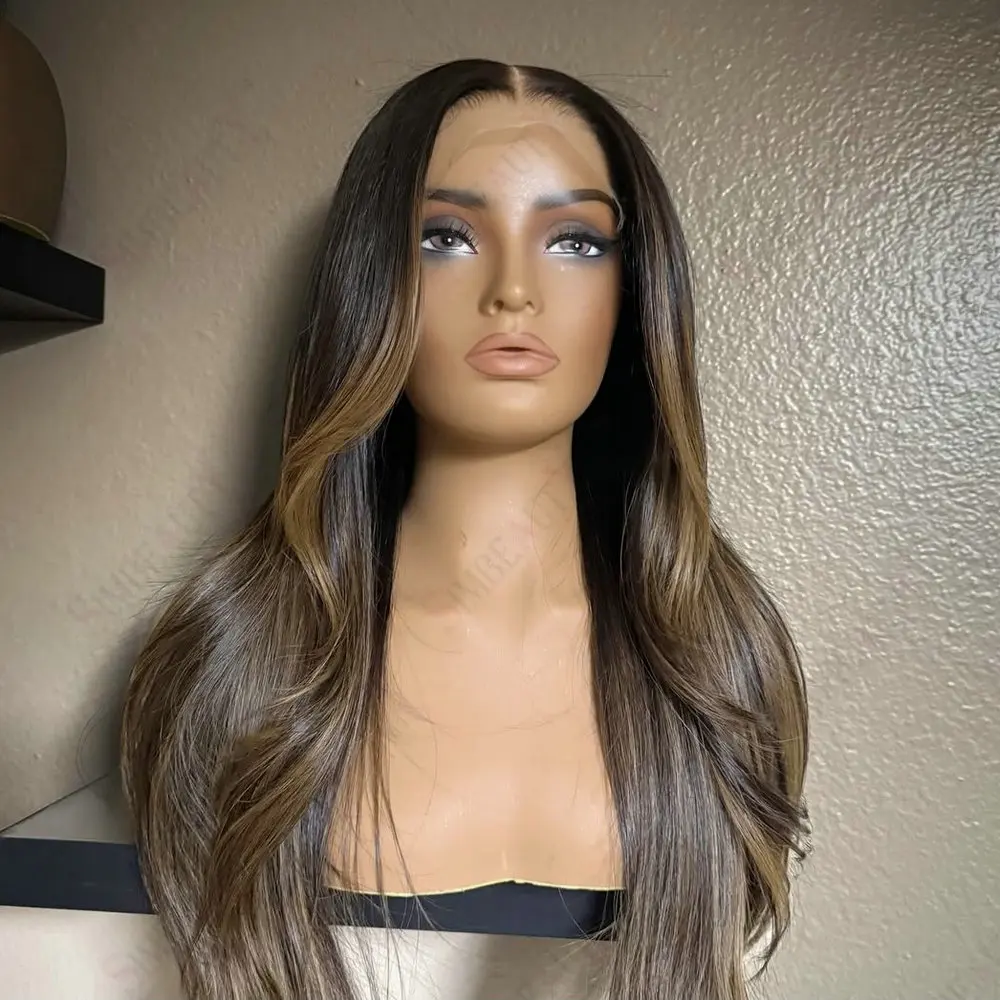 200 الكثافة شعر مستعار دانتيل كامل شعر الإنسان تسليط الضوء على موجة طبيعية للنساء السود غلويليس قبل قطعها 360 الدانتيل الباروكات الأمامية شعر ريمي #1