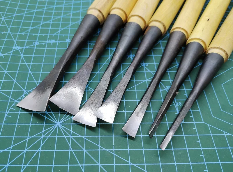 Shallow arc Woodworking Chisels Hand Wood Carving Knives 3-30mm