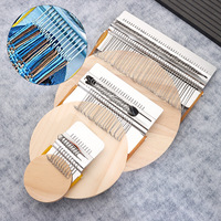 Small Wooden Loom Speedweve Type Weave DIY Textile Tool Darning Machine Fun Mending Tool Makes Stitching Mending Jeans Clothes
