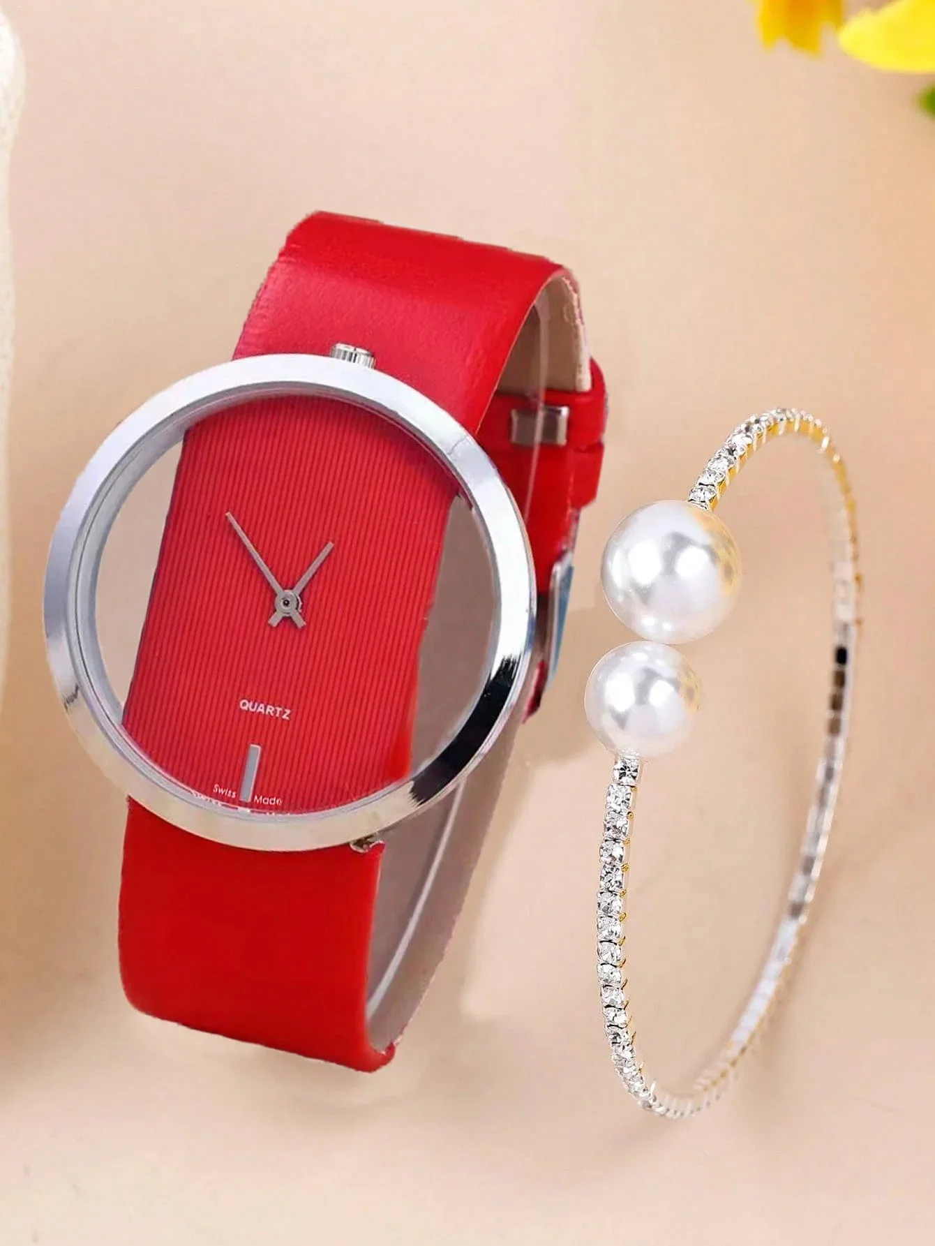 2pcs Set Luxury Women Bracelet Quartz Watches For Women Leather Watch Ladies Sports Dress Wrist Watch Clock Relogio Feminino