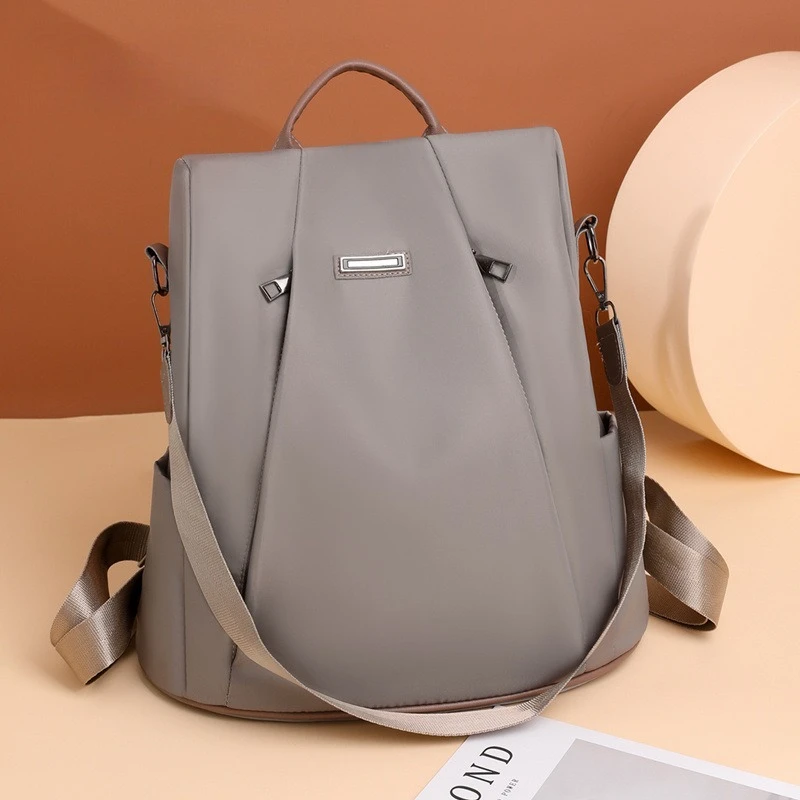 Europe and The United States Travel Backpack Women's New Joker Minimalist Student Bag Casual Oxford Cloth Travel Backpack.