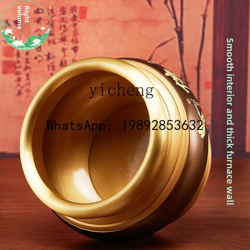 X1   pure copper incense burner household indoor incense burner for God of Wealth small incense burner