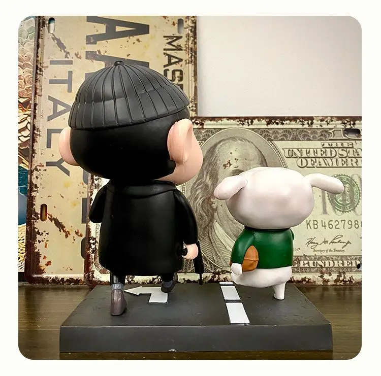 

Crayon Shin-Chan 16cm Cosplay Action Figure - Léon with Shiro Anime Figurine Collection Statue Toy Gift for Fans