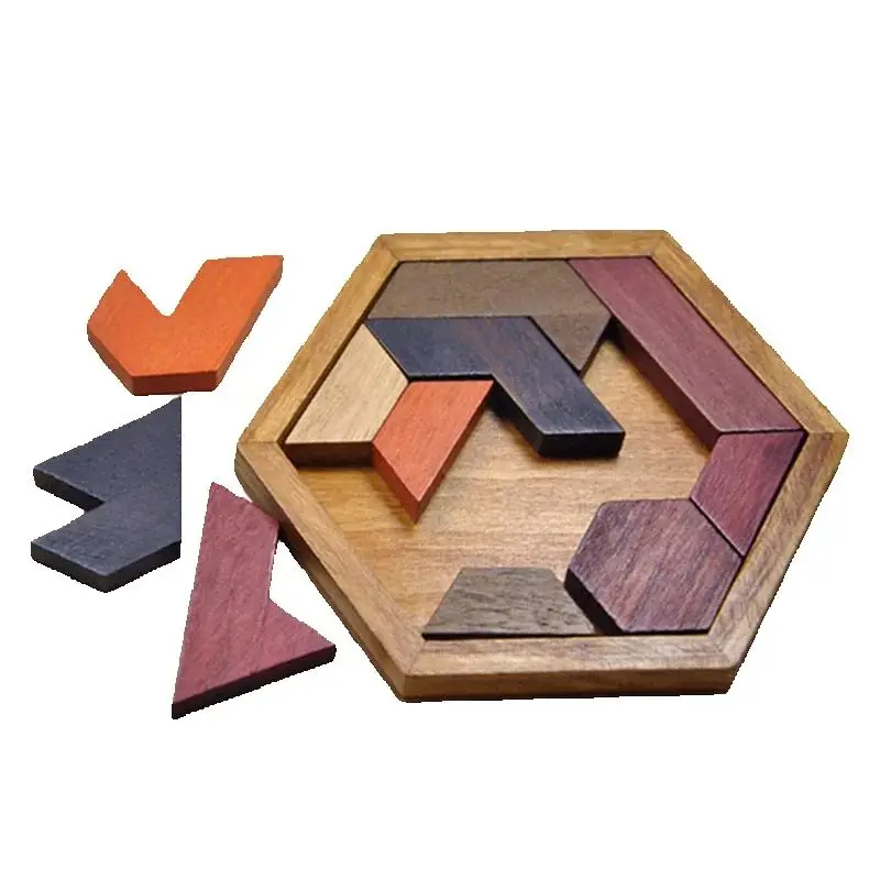 Drewniane puzzle w kształcie geometrycznym dla dzieci łamigłówka nietoksyczne drewniane zabawki dla dzieci edukacyjne