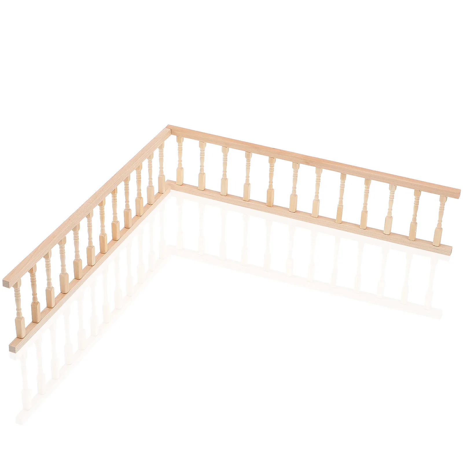 

2Pcs Wooden Mini Handrails Dollhouse Accessories 112 Scale Sturdy Decorative Parts for DIY Mini Kids House Graduation Design