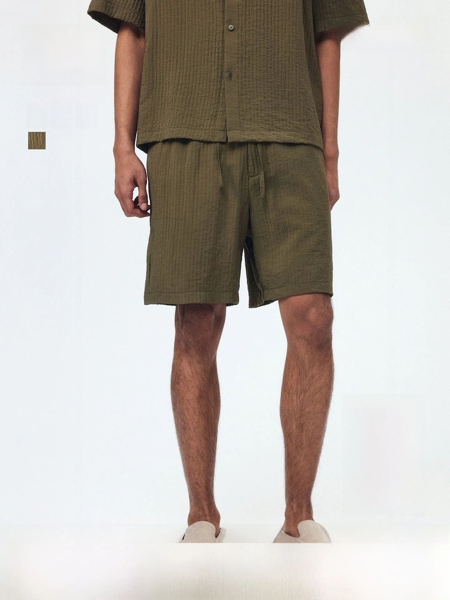 

H&M Men's Casual Style Short Pants Summer 2026 Standard Fit Viscose 80% Nylon 20% Comfortable Texture Sensation Shorts