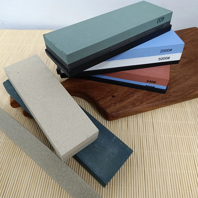 Professional Dual Side Sharpening Stone Set Water Whetstone Kitchen Knife Grinding Accessory