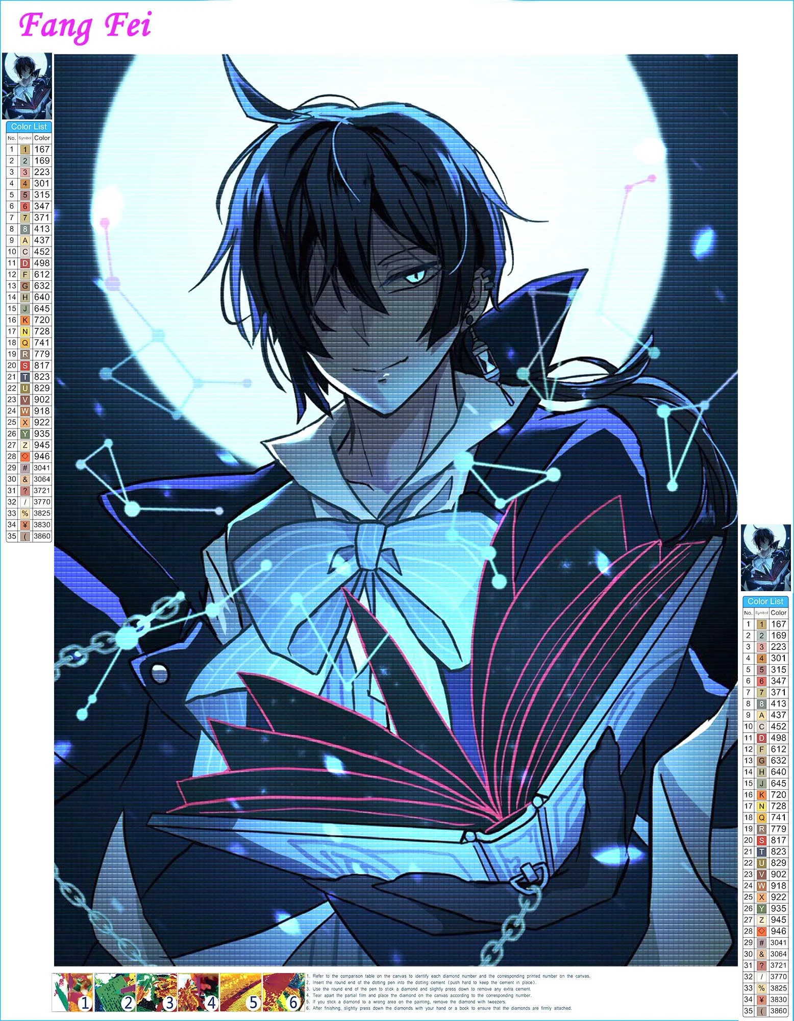 DIY Anime The Case Study Of Vanitas Diamond Painting Japanese Cartoon Cross Stitch Kit Embroidery Picture Mosaic Home Decoration