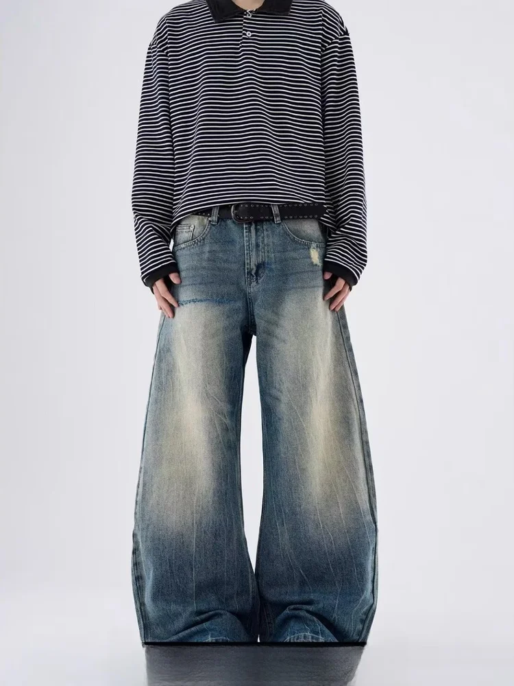 

Loose Wide Leg Bamboo Design Personali Haome Jeans Trendy Brand Spring Autumn Loose Wide Leg Knife Pants