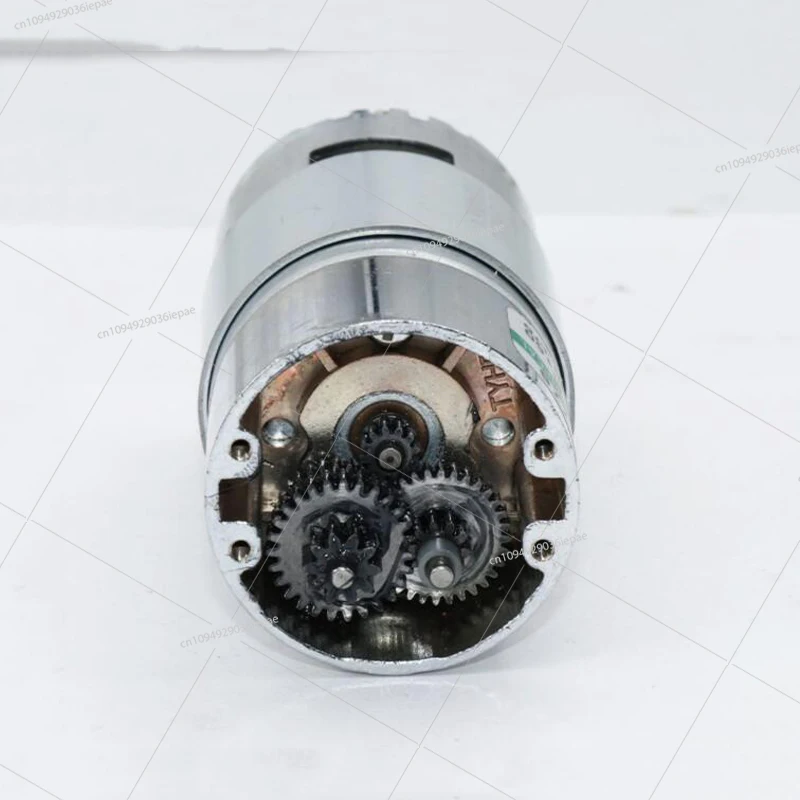 DC 12V/24V 775 geared motor 25W high power and high torque motor slow speed CW/CCW 10-600RPM adjustable with bracket XD-42GA775