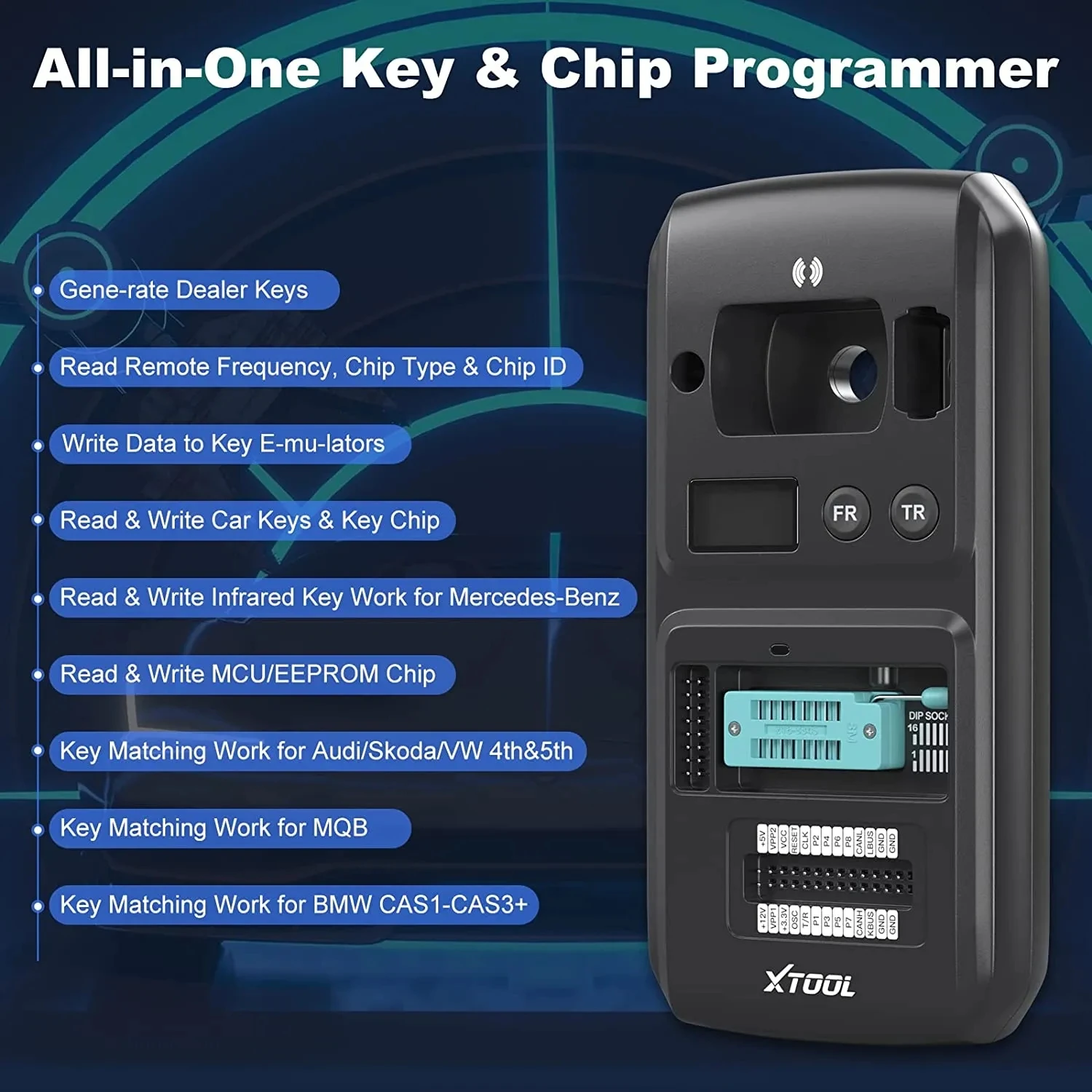 XTOOL KC501 Key Programming AIl Key Lost Work ECU Reader For Benz Infrared Key Work With D8 D9 X100PAD3 A80 ,ect Diagnostic Tool